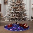 thumbnail image 6 of Halloween Christmas Tree Skirt - Purple Blue Jellyfish 30 Inches Christmas Tree Skirt for Halloween Holiday Indoor Home Christmas Tree Decorations with Three Ribbons, 6 of 7