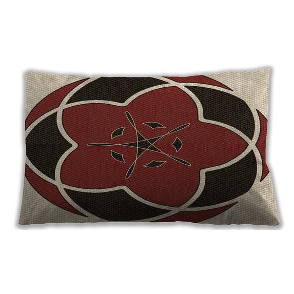 Ahgly Company Outdoor Rectangular Contemporary Lumbar Throw Pillow, 13 inch by 19 inch