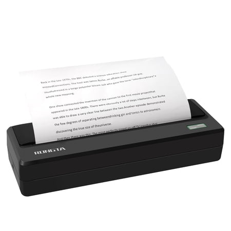 Rongta Portable Printer Wireless for Travel, 300DPI Thermal Inkless Bluetooth Mobile Printer, Support 8.5" X 11" US Letter, Compatible with Android iOS Phone & Laptops (Gray)