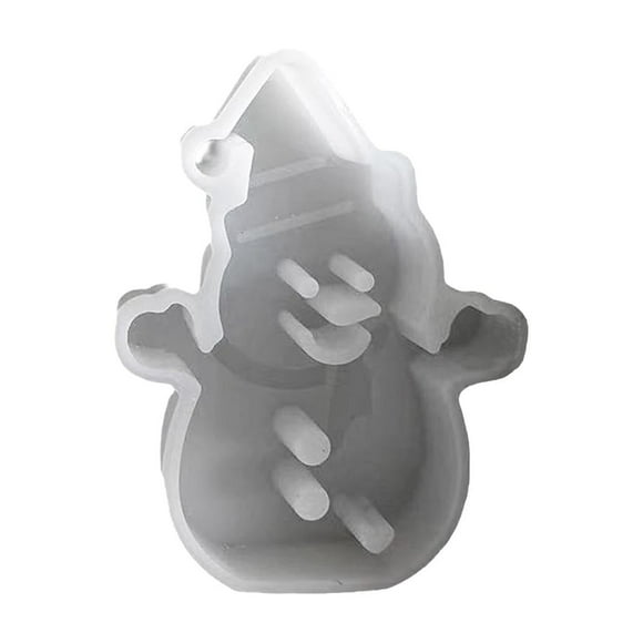 Leojiow Christmas Snowman Shape Silicone Mould For Making Soap Aroma Beads Car Freshie, Pendant, Candle, Resin