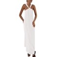 thumbnail image 1 of Vestido de verano PRETTYGARDEN para mujer 2025 con tiras holgadas, blanco, XL, 1 of 8