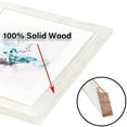 thumbnail image 4 of Kaiwin 100% Solid Wood White 5X7 Picture Frame 3 Pack - Display Picture 4X6 With Mat Hd Glass Inside Rustic Wooden Photo Frames For Table Top And Wall Mounting, 4 of 4