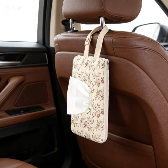 Quilted Floral Hanging Baby Wipe Pouch - Portable Mommy Bag for Wipes & Diapers, Refillable Wet Wipes Bag & Diaper Wipe Pouch, Compact Wipes Holder for Diaper Bag, Car, Stroller
