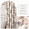 thumbnail image 4 of Sanmadrola Shower Curtain Floral Plant Shower Curtain Set with Tassels, Heavy Duty Faux Cotton Linen Cottagecore Boho Vintage Rustic Shower Curtains with Hooks for Bathroom Decor, 72x72 in, 4 of 8
