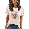 thumbnail image 2 of Women's Large Short Sleeve T-Shirt Printed Casual Top Under $5 Comfortable Cotton Tee for Everyday Wear, 2 of 4