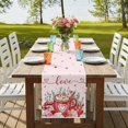 thumbnail image 4 of Table Runners 90 Inches Long Dress Scarves, Valentine's Day Farmhouse Coffee/Dining/Kitchen Table Runner for Living Room, Eucalyptus Leaves Coffee Gifts Romantic 13x90 Inch, 4 of 9