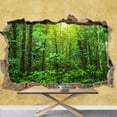 thumbnail image 3 of wall26 - Tropical Rain Forest Viewed Through a Broken Wall - Large Wall Mural, Removable Peel and Stick Wallpaper, Home Decor - 66x96 inches, 3 of 6
