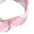 thumbnail image 4 of BIMZUC Watch Band Strap with Case Elastic Weaving Adjustable Replacement Wristbands for Oppo Free (10 inches / 25.4 cm), Pink / White, 4 of 9