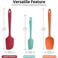 thumbnail image 3 of 600°F Heat Resistant Silicone Spatula: U-Taste High Heat Proof Seamless BPA-Free Flexible Rubber Kitchen Cooking Mixing Baking Scraper for Nonstick Cookware Set of 3 (Colorful), 3 of 10