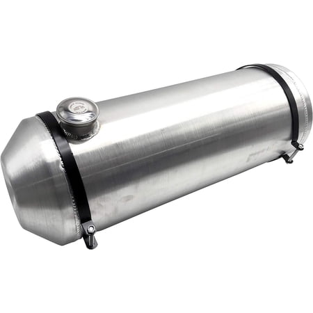 JSD 10" x30" 10 Gallons Spun Aluminum Gas Tank / Fuel Tank 1/4 NPT Outlet End Fill Truck/Hot Rod
