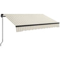 thumbnail image 2 of Outsunny Patio Retractable Awning 98.5" x 78.75" Beige & White Rectangle Shelter, 2 of 9