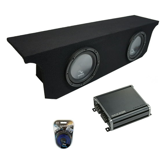 2007-2018 Jeep Wrangler JK Unlimited Harmony R124 Dual 12" Sub Box & CXA4001 Amp
