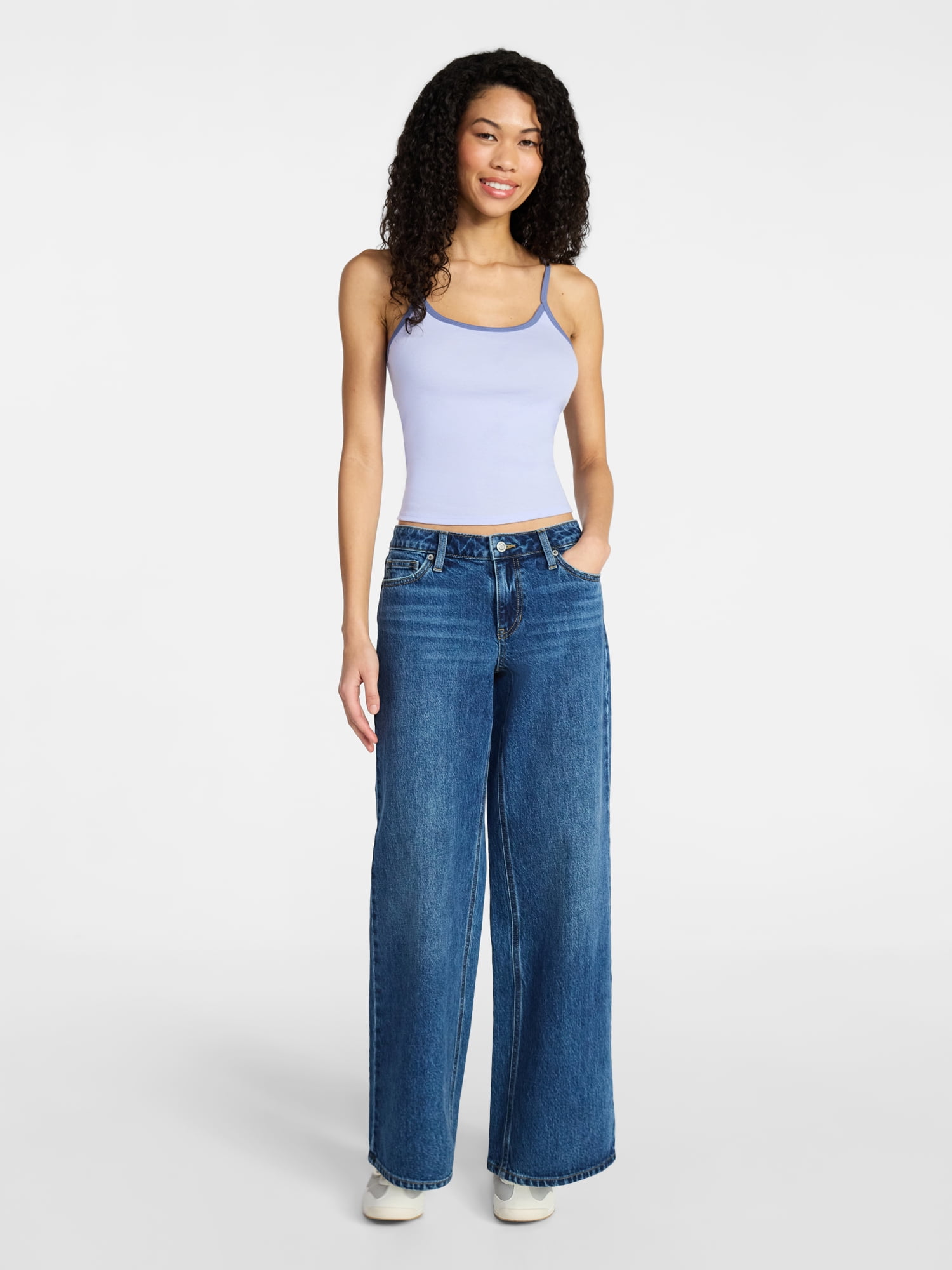 No Boundaries Scoop Neck Cami Top, Women's XXS-XXL