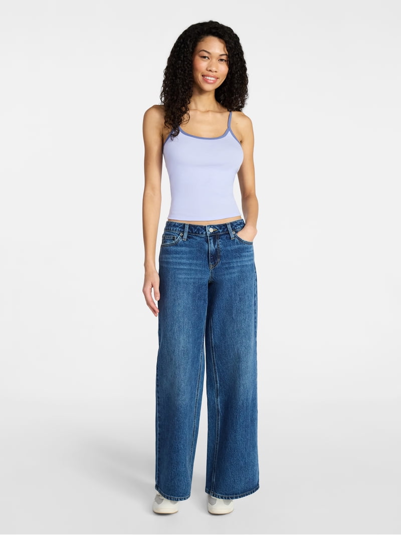 No Boundaries Scoop Neck Cami Top, Women's XXS-XXL - Walmart.com