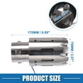 thumbnail image 2 of Unique Bargains Car Exhaust Tip Tail Pipe with Red LED Lights Adjustable 1.2-2.2Inch Inlet 6.7Inch Length Silver Tone, 2 of 6