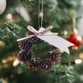 thumbnail image 6 of Pinecone Wreath under $5! Cagogo Mini Pinecone Christmas Wreath, Rustic Natural Ornament, Hanging Tree Decoration, Fireplace Mantel Decor, Holiday Window Accent, Set of Two Wreaths, 6 of 6