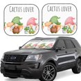 thumbnail image 6 of Kdxio Cactus Gnome Print 2-Piece Sun Shade Front Windshield - Foldable Car Front Window Sunshades for Most Sedans SUV Truck, 6 of 6