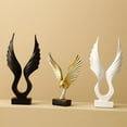 thumbnail image 4 of Aile d'Oiseau Statue en Résine Sculpture Jardin Bureau Décoration de Bureau, 4 of 8