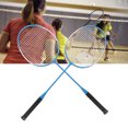 thumbnail image 1 of Sports Badminton Racket, Offensive Comfortable Grip High Hardness Robust Badminton Racket Set with Storage Bag for Outdoor Red,Blue, 1 of 7