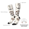 thumbnail image 4 of Fotbe Anchor with Rope Calcetas Divertidas Estampadas para Hombre y Mujer, Calcetas de Algodón hasta la Rodilla para Caminar, Correr, Enfermería y Embarazo, 4 of 6