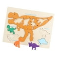 thumbnail image 4 of MERIGLARE Wooden Puzzles Preschool Learning Toys Birthday Holiday Gift Cognition Skill Educational Toys Matching Game Preschool Ages 3+ Dinosaur, 4 of 7