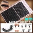 thumbnail image 2 of Kit de extensión de pestañas Geeneiya Volume Lash Clusters, 300 unidades, 2 of 3