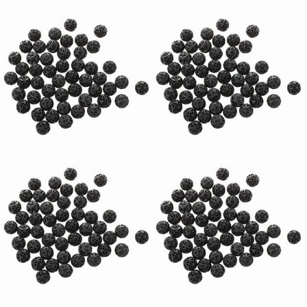 200 Pcs 18mm Diameter Black Bio Balls for Aquarium Pond Filter