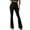 Black, variant on Prolriy Flare Pants for Women Velvet Elastic Waist Flare Leg Palazzo Long Pants Trousers Bell Bottoms Womens Pants Pink XL