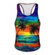 thumbnail image 4 of Camiseta sin mangas de cuello redondo para hombre, sin mangas, estampada, con tirantes finos y espalda descubierta, deportiva, regular, con cuello redondo y sin mangas para hombre., 4 of 4