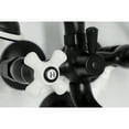 thumbnail image 4 of Kingston Brass KS265PXMB Kingston Three-Handle 2-Hole Tub Wall Mount Clawfoot Tub Faucet with Hand Shower in Matte Black, 4 of 7