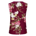 thumbnail image 5 of Summer Saving Usmisi Tank Tops Floral Print Crewneck Sleeveless T Shirts for Women Plus Size Casual Summer Racerback Vest Blouse Wine S Up to 65% off, 5 of 5