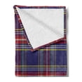 thumbnail image 2 of Plaid Soft Flannel Fleece Throw Blanket, Old Fashioned Scottish Tartan Country Style Geometric Look Abstract Arrangement, Cozy Plush for Indoor and Outdoor Use, 50" x 60", Multicolor, by Ambesonne, 2 of 5