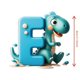 thumbnail image 2 of Fiudx Decoraciones navideñas para interiores Colgante de dinosaurio de 26 letras de acrílico para Navidad, colgante decorativo para fiesta de dinosaurios, 2 of 2