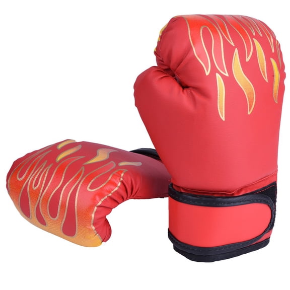 NFTIGB Child Boxing Fighting Muay Thai Sparring Punching Kickboxing Grappling Sandbag Gloves Red, 11.02 inches / 28 cm, Wear-Resistant Youth Training Gear