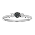 thumbnail image 2 of Vir Jewels 1/2 CTTW 3 Stone Black and White Diamond Engagement Ring 14K White Gold Size 9, 2 of 3