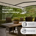 thumbnail image 2 of ALEKO 20' x 10' Ivory Retractable Motorized Patio Awning Sunshade, 2 of 7