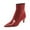 Red, variant on XYD Women Chic Kitten Low Heel Ankle Boots Pointed Closed Toe Booties Side Zipper Office Lady Dressy Work Shoes Size 7 Navy