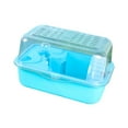 thumbnail image 1 of Casa de jaula de hámster, casa de juego de ejercicios, ratones de hábitat de ventilación y ventilación y hábitat de rata para conejitos de conejillos azul, 1 of 8