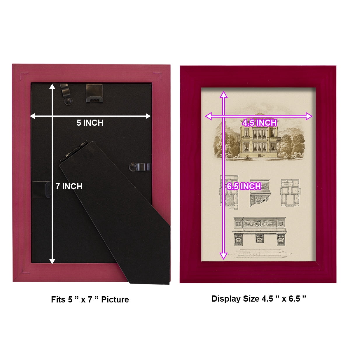 Estate and Plan I -Framed Print w/glass-Cherry Red