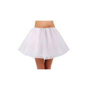 Womens Tutu Classic 4 Layered Satin Lined Ballerina Tutu Skirt,White