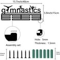 thumbnail image 2 of Gymnastics Medal Hanger Display Medal Holder Rack Sports Metal Hanging Athlete Awards Iron Wall Mount Decor Over 60 Medals for Women Competition Ribbon Medals Medalist Black 15.7x5.9Inch, 2 of 7
