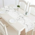 thumbnail image 2 of MKHERT Antique White Marble Stone Table Runner Home Decor for Kitchen Dining Wedding Party 16x72 Inch, 2 of 3