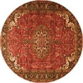 thumbnail image 1 of Ahgly Company Indoor Round Medallion Orange Traditional Area Rugs, 3' Round, 1 of 1