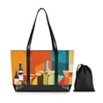thumbnail image 7 of FORMRS Canvas Laptop Tote Bag for Women with 15.6" Computer Compartments Shoulder Handbag, Colorful Cocktails, 7 of 7