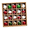 thumbnail image 3 of Juego surtido de 20 bolas navideñas colgantes de cristal resistente coche de color, 3 of 9