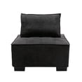 thumbnail image 2 of Modern Ottoman Chair, Accent Sofa Barrel Chairs, Modern Sofa Lounge Club Rectangular Chair for Living Room(Black), 2 of 8
