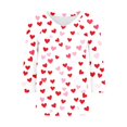 thumbnail image 4 of Ounisa T-Shirts à Manches 3/4 pour Femmes Col en V Manches Raglan Chandail Imprimé Décontracté Tendance Printemps Été Mode Hauts P-2TG, 4 of 6