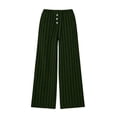 thumbnail image 5 of BRELIL Women's Wide Leg High Waisted Ribbed Casual Lounge Pants Long Pajama Pants Fall Winter Fashion Outfits Loose Baggy Trousers for Party, Army Green S, 5 of 9