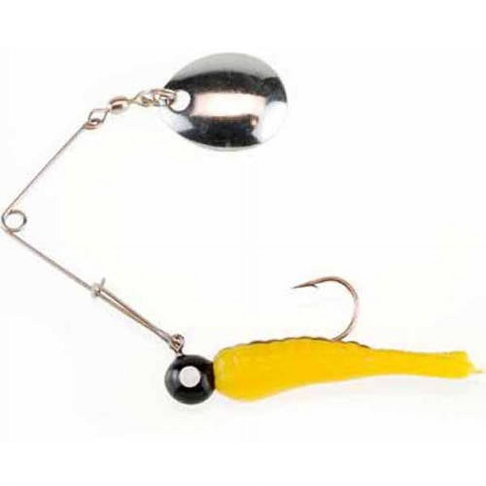 (2 pack) Johnson Original Beetle Spin Fishing Lure, Yellow/Black Stripe, 1.1 in