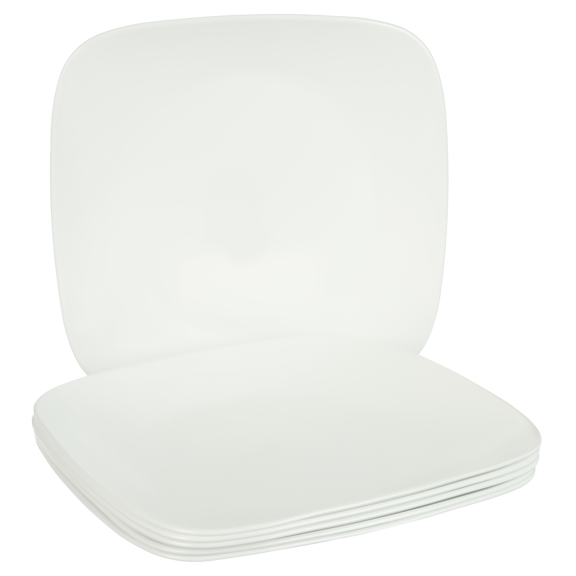 Corelle Square Pure White 10.5" Dinner Plates, Set of 6